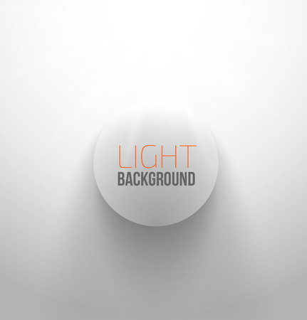 White circle button with light and shadow. Vector illustrationのイラスト素材