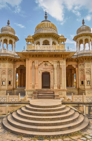 A beautiful view of "Gatore ki chhatriyan"の写真素材