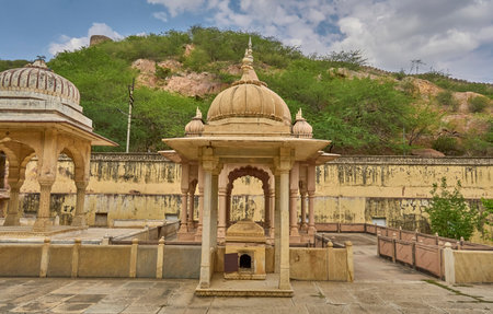 A beautiful view of "Gatore ki chhatriyan"の写真素材