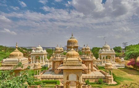 A beautiful view of "Gatore ki chhatriyan"の写真素材