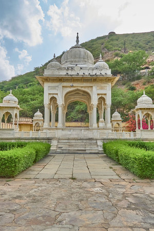 A beautiful view of "Gatore ki chhatriyan"の写真素材