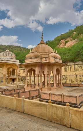 A beautiful view of "Gatore ki chhatriyan"の写真素材