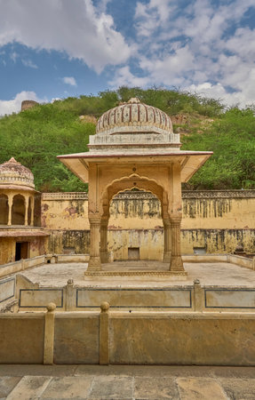 A beautiful view of "Gatore ki chhatriyan"の写真素材