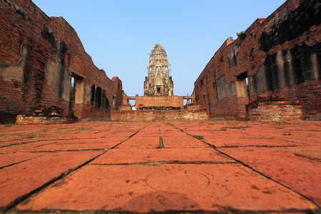 Wat Rajaburana Ayutthaya, Thailand.の写真素材