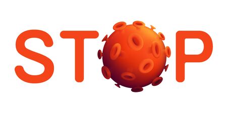 Stop coronavirus infection warning sign.のイラスト素材