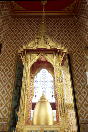 Buddha's Relics displayed on top of Loha Prasat.Bangkok famous place temple Iron Palace, Loha Prasat, in the area of Wat Ratchanatdaram (Royal Niece). This temple is one of the most attractive landmark in Bangkok, 1 oct 2016 Bangkok Thailand.のeditorial素材