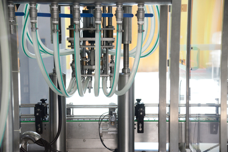 Pneumatic Pouring bottle Automatic filling machine industrialの写真素材
