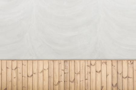 wood texture background with model grunge cement wall for copy spaceの写真素材