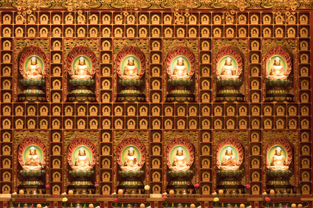 Chinese God at Singapore Buddha Tooth Relic temple and Museumのeditorial素材