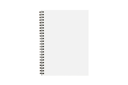 isolated notebook paper with blank page for note memo message on white background with clipping pathの写真素材