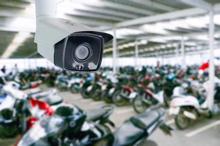 Wireless security cameras are closed-circuit television (CCTV) cameras that transmit a video and audio signal to a wireless receiver through a radio bandの写真素材