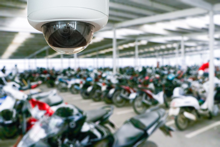 Wireless security cameras are closed-circuit television (CCTV) cameras that transmit a video and audio signal to a wireless receiver through a radio bandの写真素材