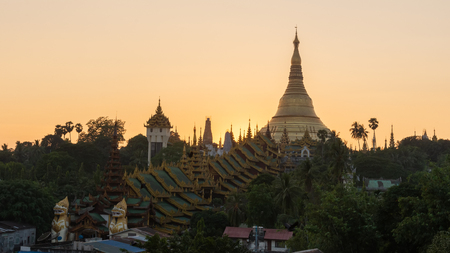 The Shwedagon Pagoda one of the most famous pagodas in the world the main attraction of Yangon. Myanmarâs capital city. Shwedagon referred in Myanmar as The crown of Burmaのeditorial素材