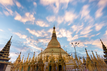 The Shwedagon Pagoda one of the most famous pagodas in the world the main attraction of Yangon. Myanmarâs capital city. Shwedagon referred in Myanmar as The crown of Burmaのeditorial素材