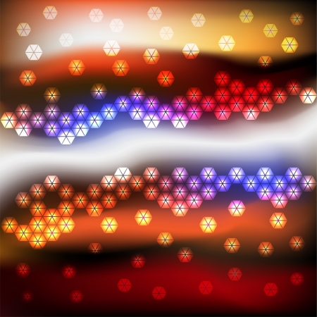 Abstract background with hexagon lightsのイラスト素材