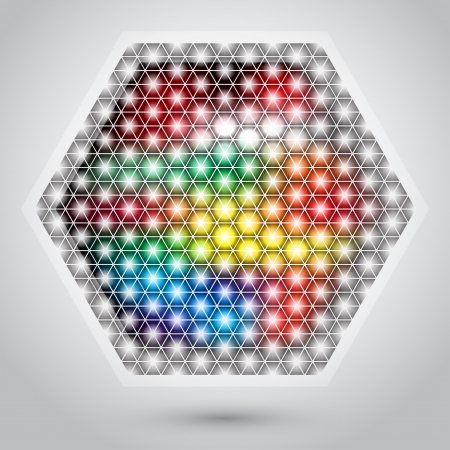 Colorful abstract hexagon lightsのイラスト素材