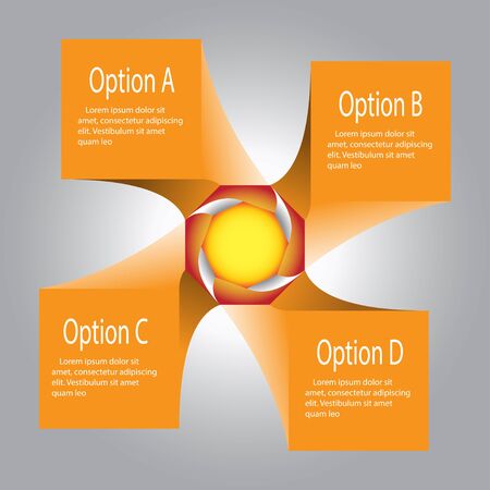 Abstract octagon concept banner templateのイラスト素材