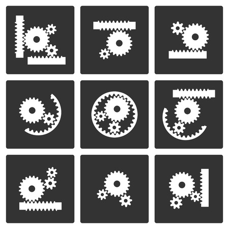 Gears icon set abstract backgroundのイラスト素材