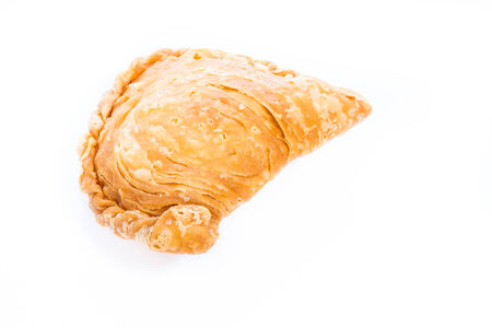 Curry Puff on white backgroundの写真素材