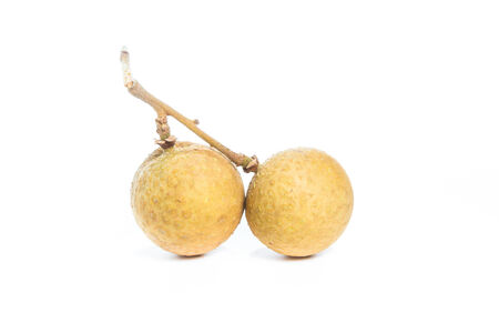 Fresh longan on a white background