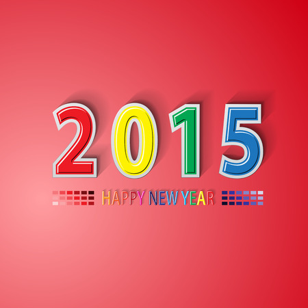 Happy new year 2015, Vector illustrationのイラスト素材