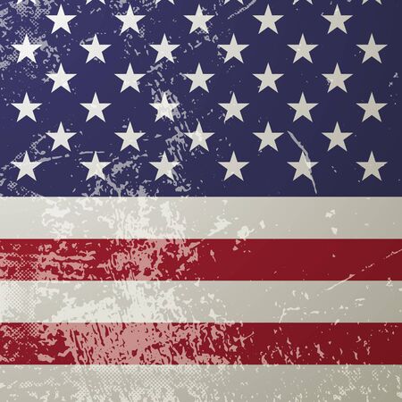 Grunge Flag of United States of America, Vector background illustration EPS10のイラスト素材