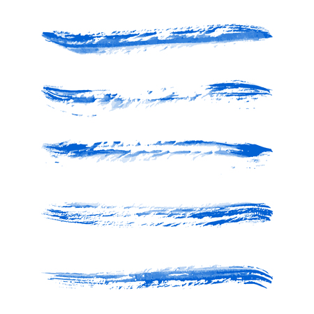 Blue watercolor brush strokes, Vector illustration のイラスト素材