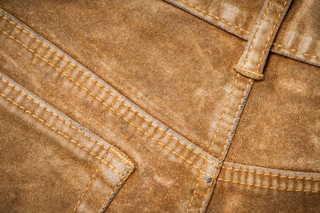 Brown jeans texture with seamの写真素材