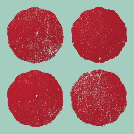 Grunge circle stamp background textures setのイラスト素材