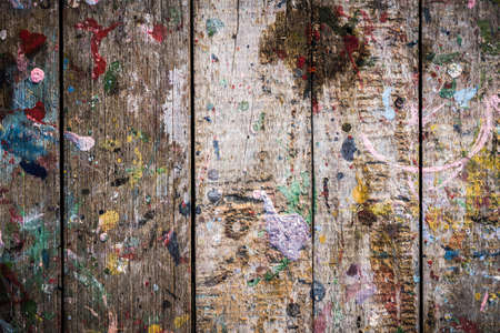 Abstract grunge wooden plank dirty paint backgroundの写真素材