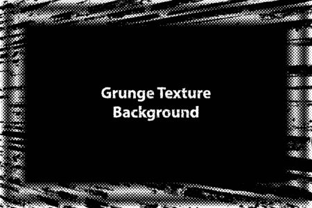 Border Frame Grunge Texture with Overlay Halftone Dots Effect, Vector Background Illustration EPS 10のイラスト素材