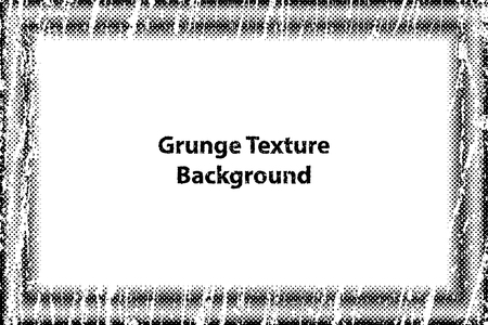 Border Frame Grunge Texture with Overlay Halftone Dots Effect, Vector Background Illustration EPS 10のイラスト素材