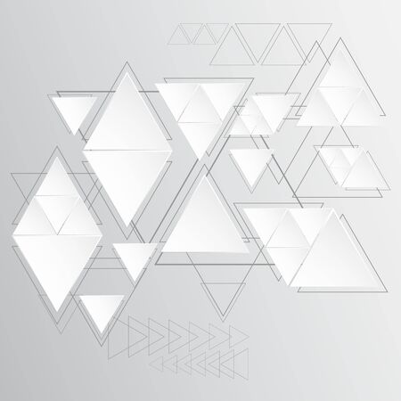 Abstract Triangle Shape background in gray color, Vector illustration.のイラスト素材