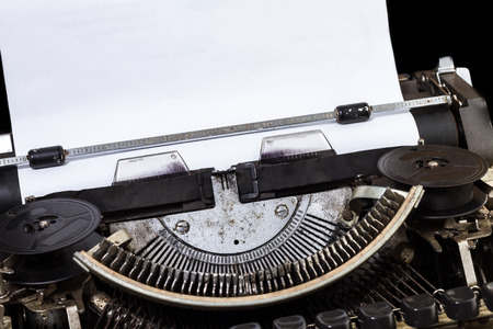 Close up old Typewriter of Vintage styleの写真素材