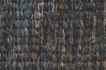Texture of sticks inside of brush fence, landscaping fencing - close up view of broom brush detail,...