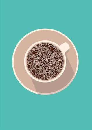Coffee cup icon. Vector illustration in flat design.のイラスト素材