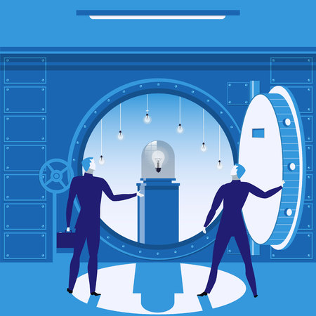 Bank vault concept vector illustration.のイラスト素材