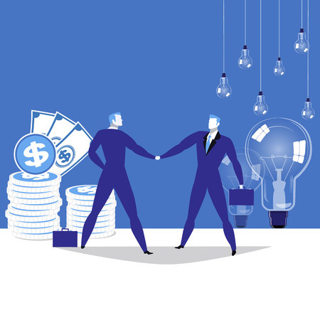 Business partnership concept vector illustration, flat designのイラスト素材