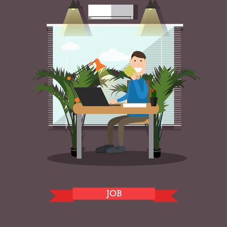 Job template vector illustration.のイラスト素材
