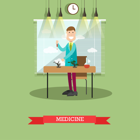 Medicine concept flat illustrationのイラスト素材