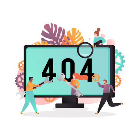 404 page not found error vector concept illustration