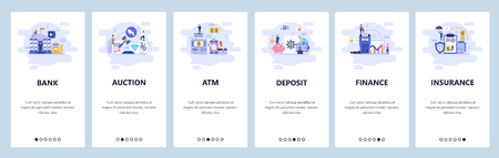 Mobile App Onboarding Screens Banking And Financial Services