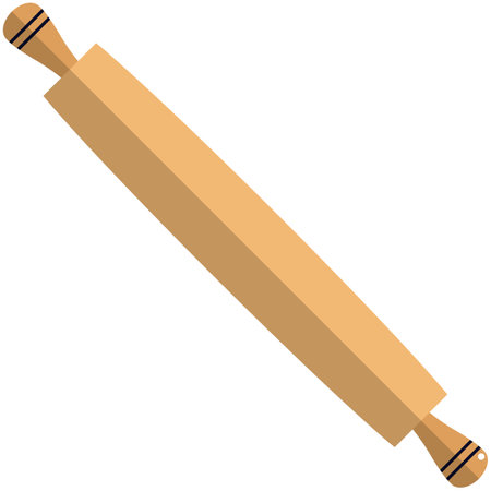 Kitchen rolling pin icon, flat vector isolated illustration. Kitchen cooking utensils.のイラスト素材