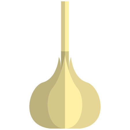 Garlic icon, flat vector isolated illustration. Farm fresh vegetable. Healthy food.のイラスト素材