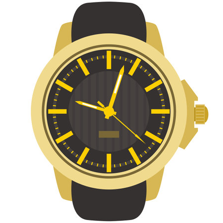 Fashion self-winding quartz watch vector isolated on whiteのイラスト素材