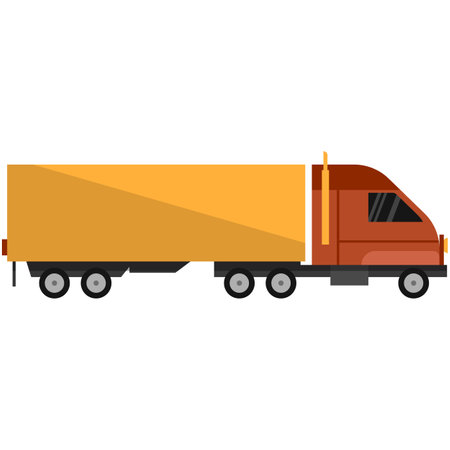 Vector fridge van isolated on white backgroundのイラスト素材
