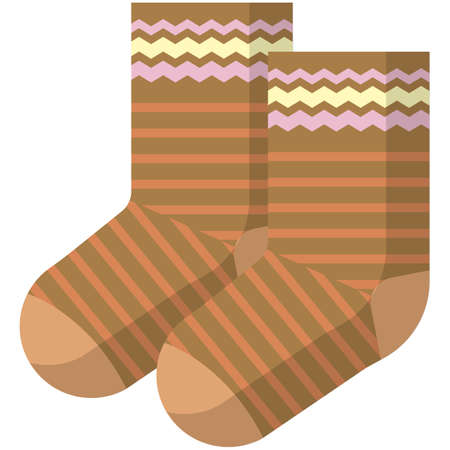 Children socks vector isolated on white backgroundのイラスト素材