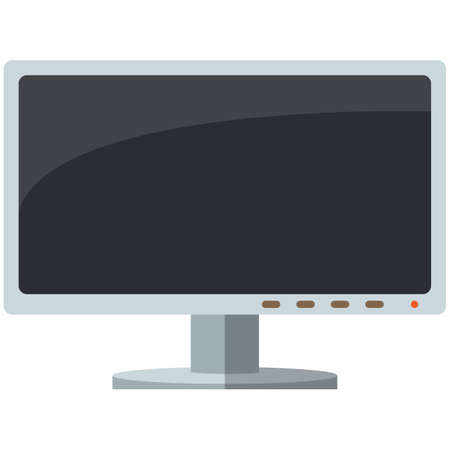 Computer monitor blank screen vector isolated on whiteのイラスト素材