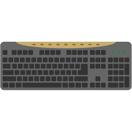 Computer keyboard vector isolated on white backgroundのイラスト素材