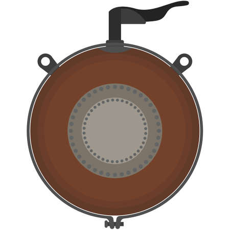 Vintage water bottle flask vector isolated on whiteのイラスト素材